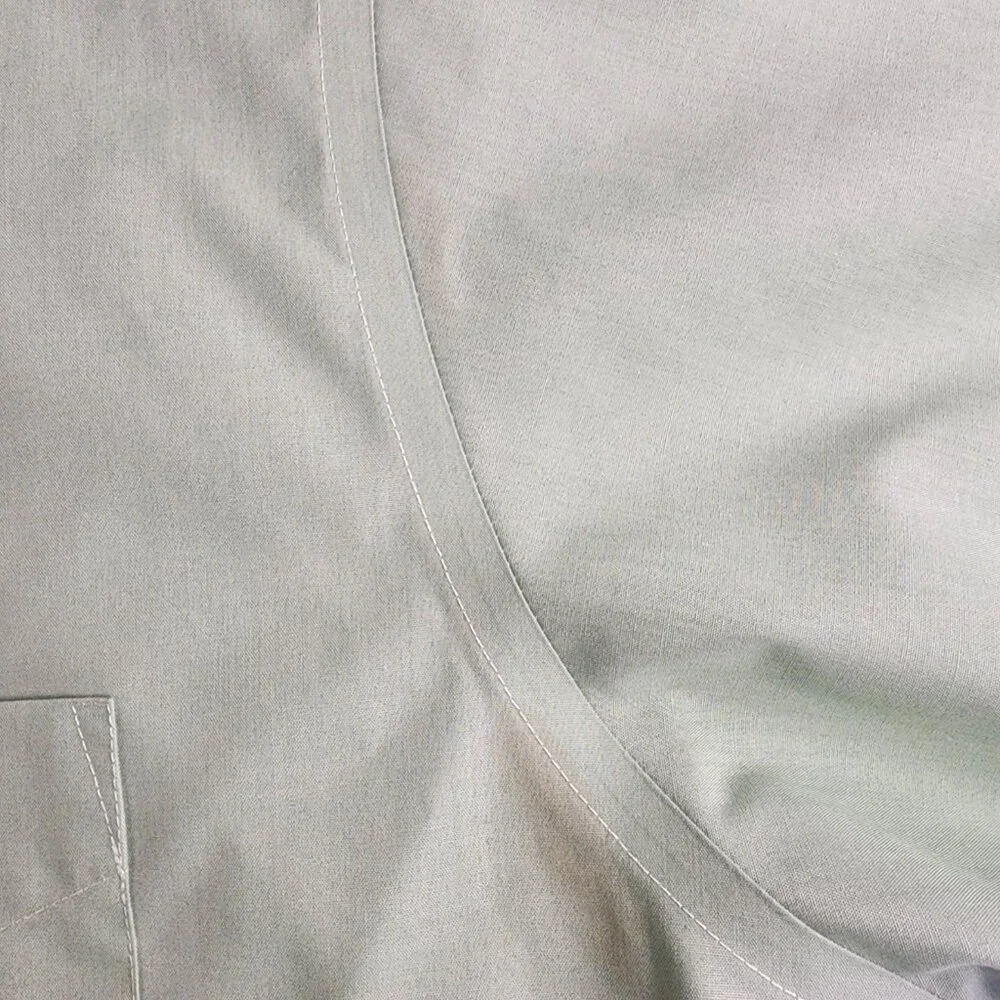 Mens Stafford Performance Lime Green Button Up dress shirt 17 1/2 XL S/S Fun - Picture 9 of 9